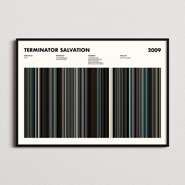 Terminator Salvation Movie Barcode Poster