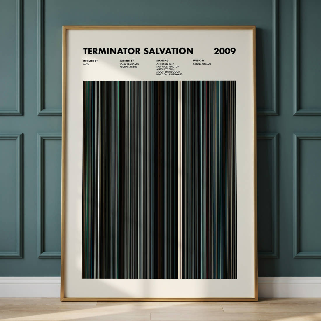 Terminator Salvation Movie Barcode Poster