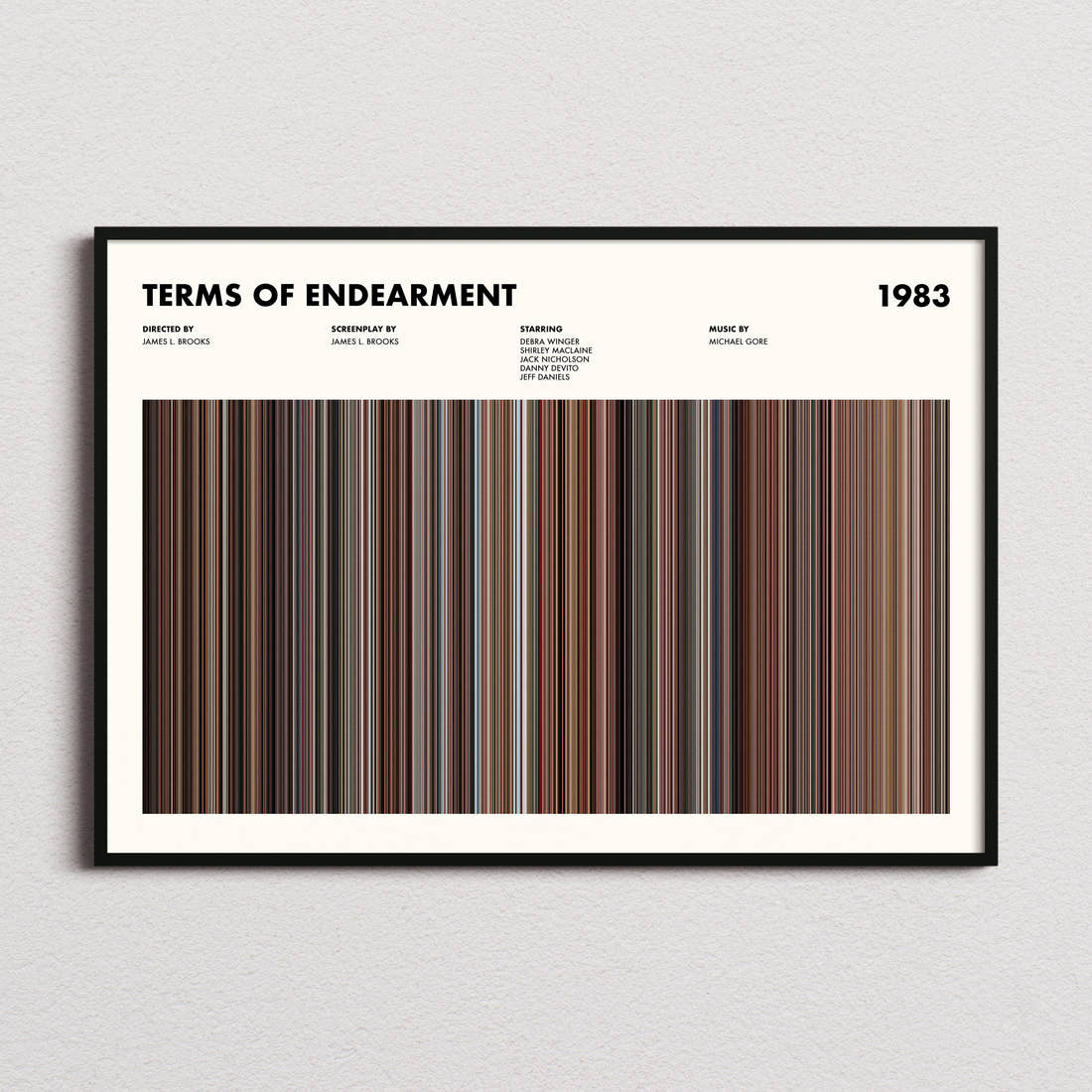 Terms of Endearment Movie Barcode Poster