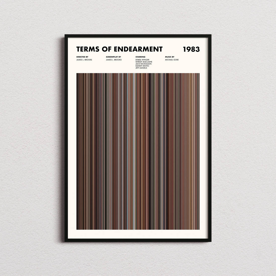 Terms of Endearment Movie Barcode Poster