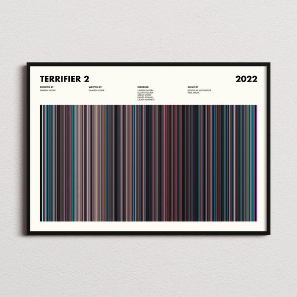Terrifier 2 Movie Barcode Poster