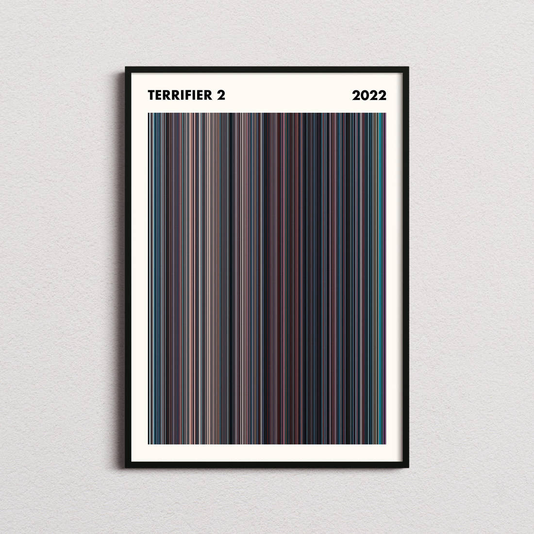 Terrifier 2 Movie Barcode Poster - Simplified