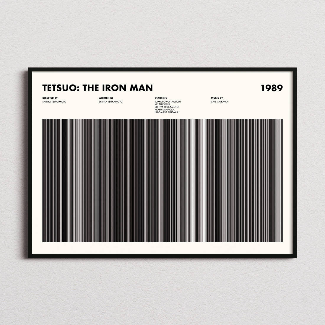 Tetsuo: The Iron Man Movie Barcode Poster
