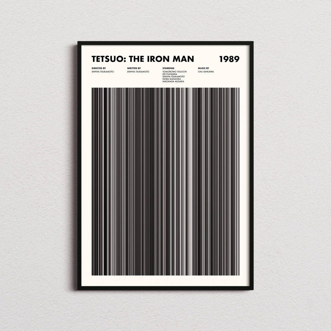 Tetsuo: The Iron Man Movie Barcode Poster