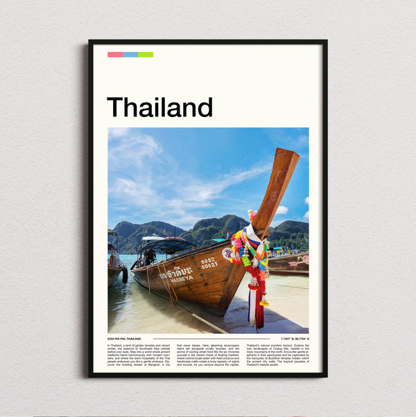 Thailand - Longtail Boat - Travel Print