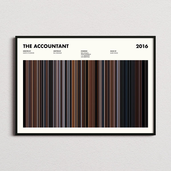 The Accountant Movie Barcode Poster