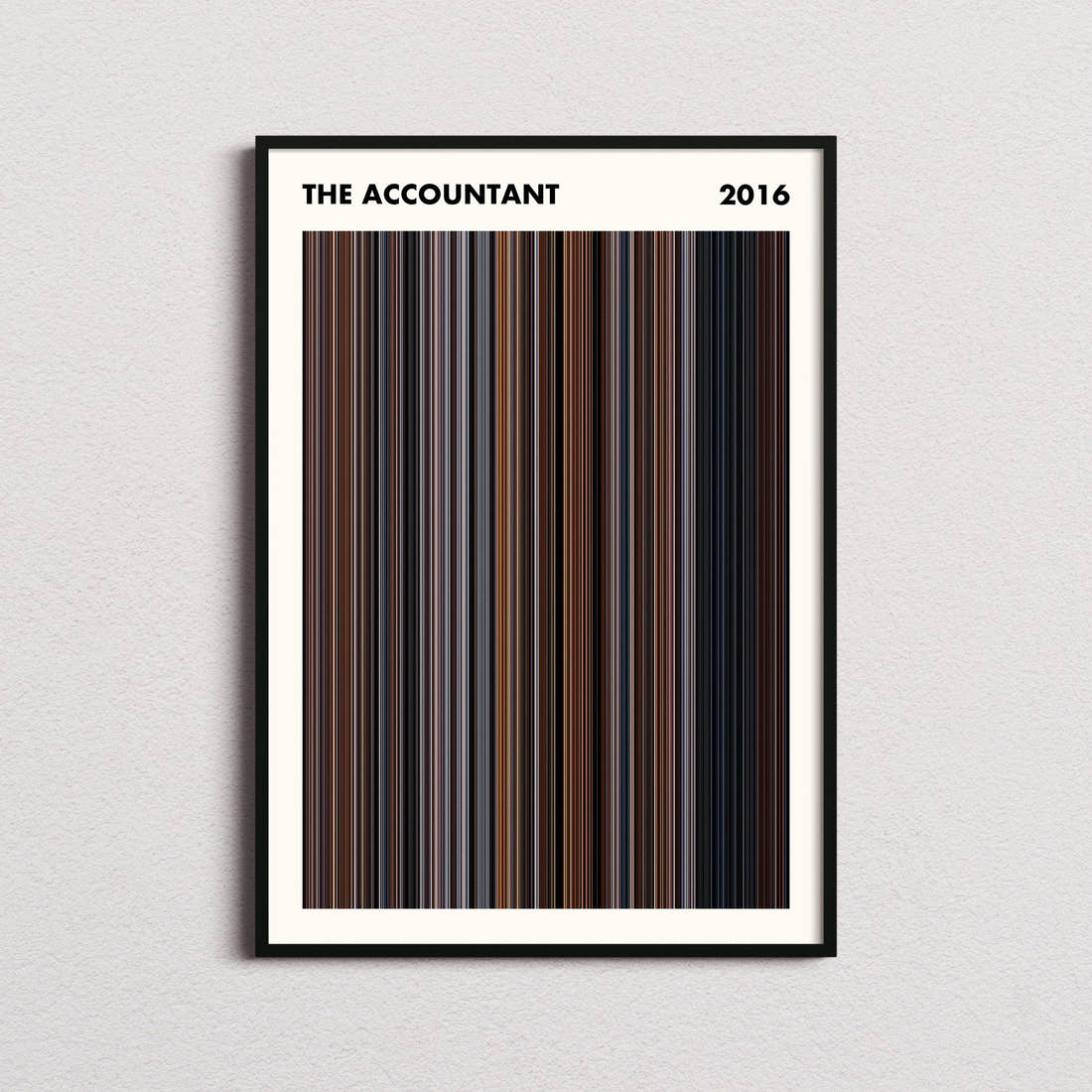 The Accountant Movie Barcode Poster - Simplified