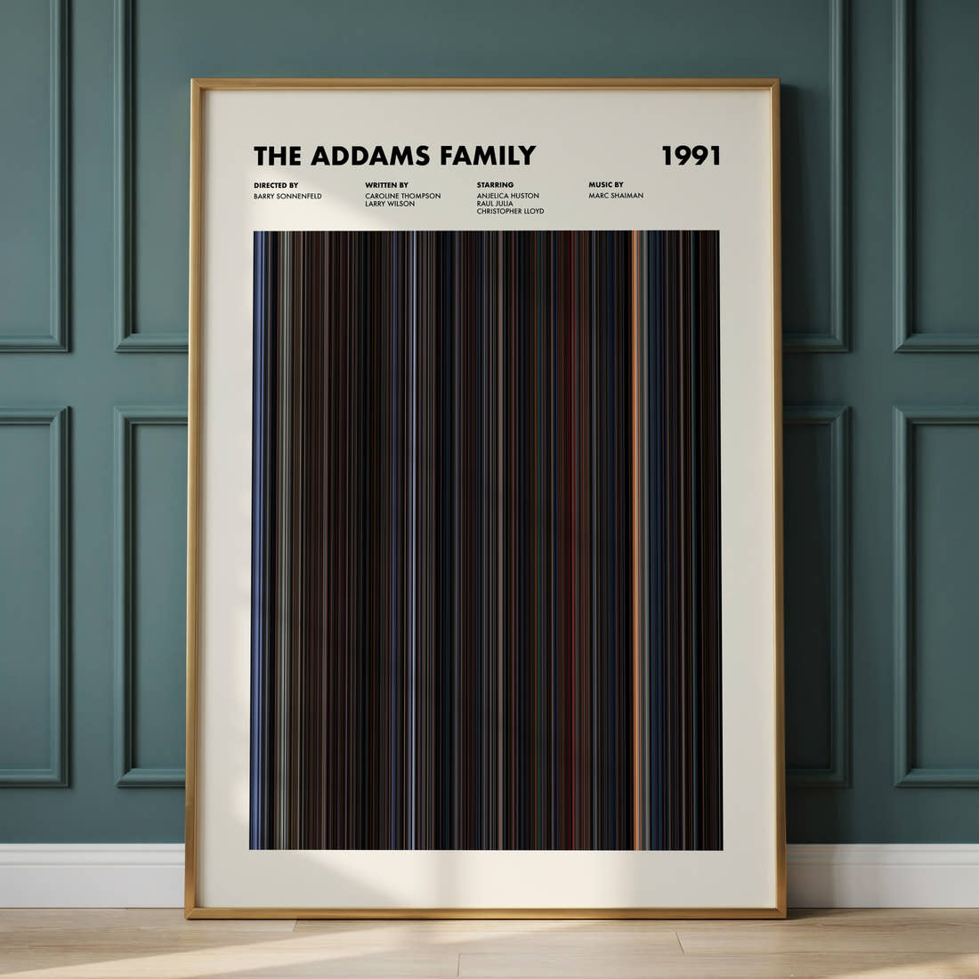 The Addams Family Movie Barcode Poster