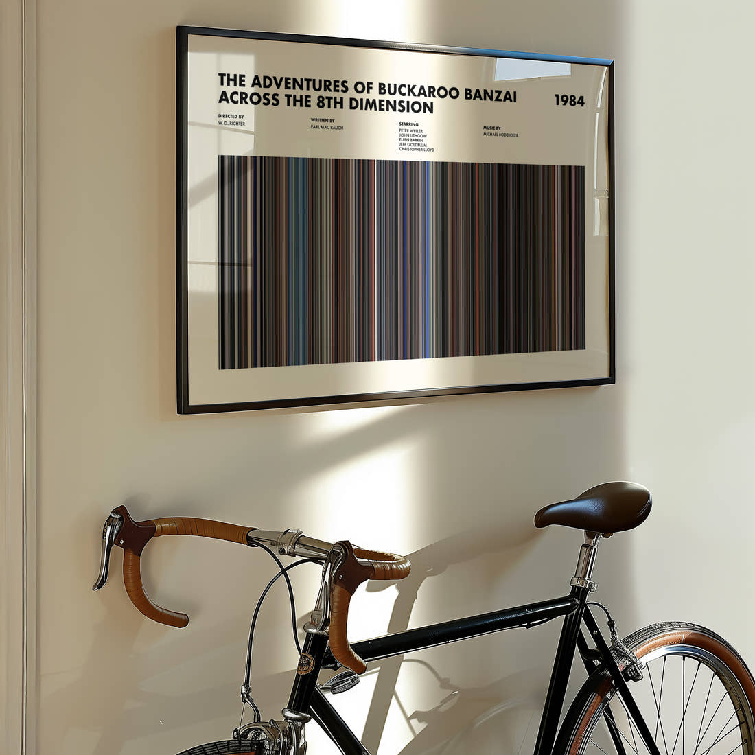 The Adventures of Buckaroo Banzai Across the 8th Dimension Movie Barcode Poster