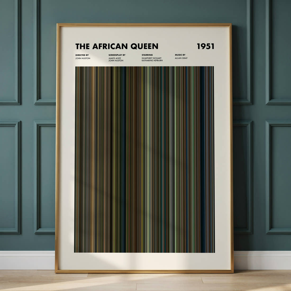 The African Queen Movie Barcode Poster
