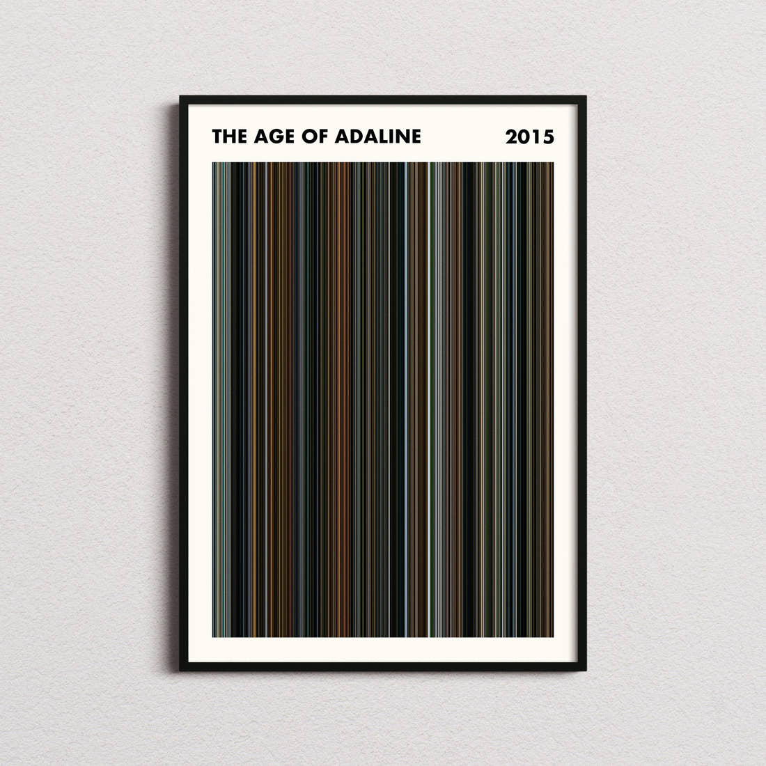 The Age of Adaline Movie Barcode Poster - Simplified
