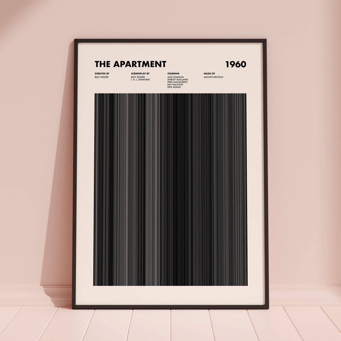 The Apartment Movie Barcode Poster