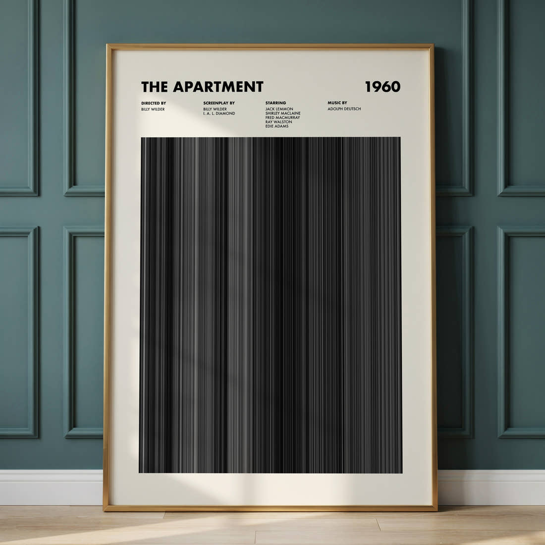 The Apartment Movie Barcode Poster