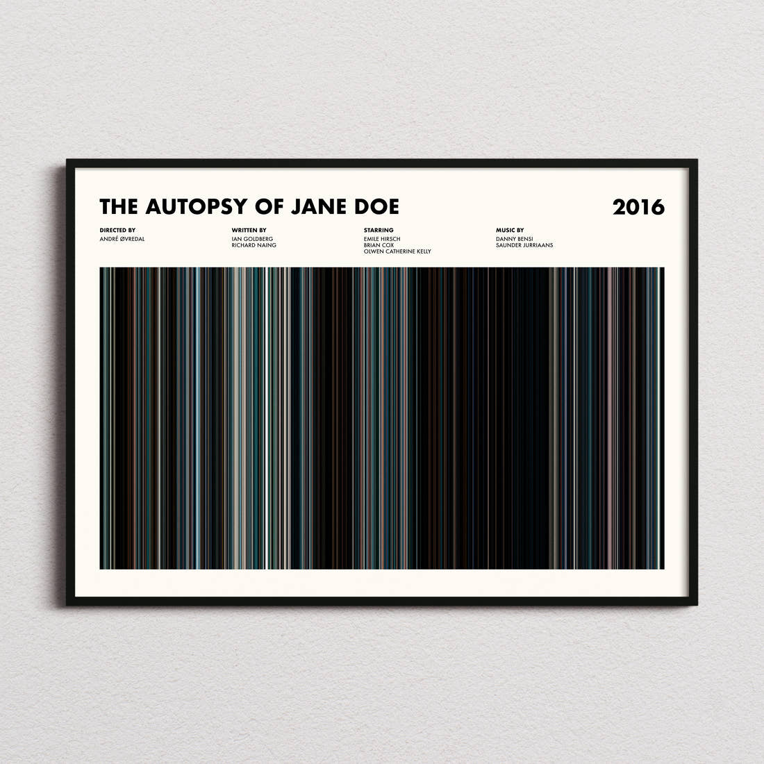 The Autopsy of Jane Doe Movie Barcode Poster