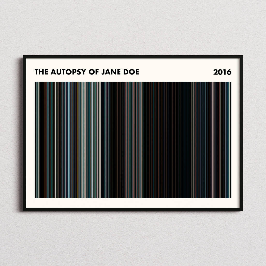 The Autopsy of Jane Doe Movie Barcode Poster - Simplified