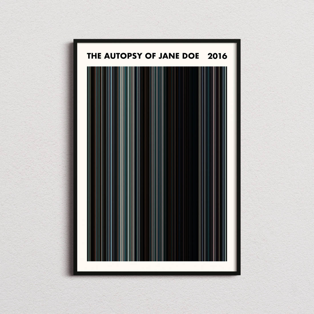 The Autopsy of Jane Doe Movie Barcode Poster - Simplified