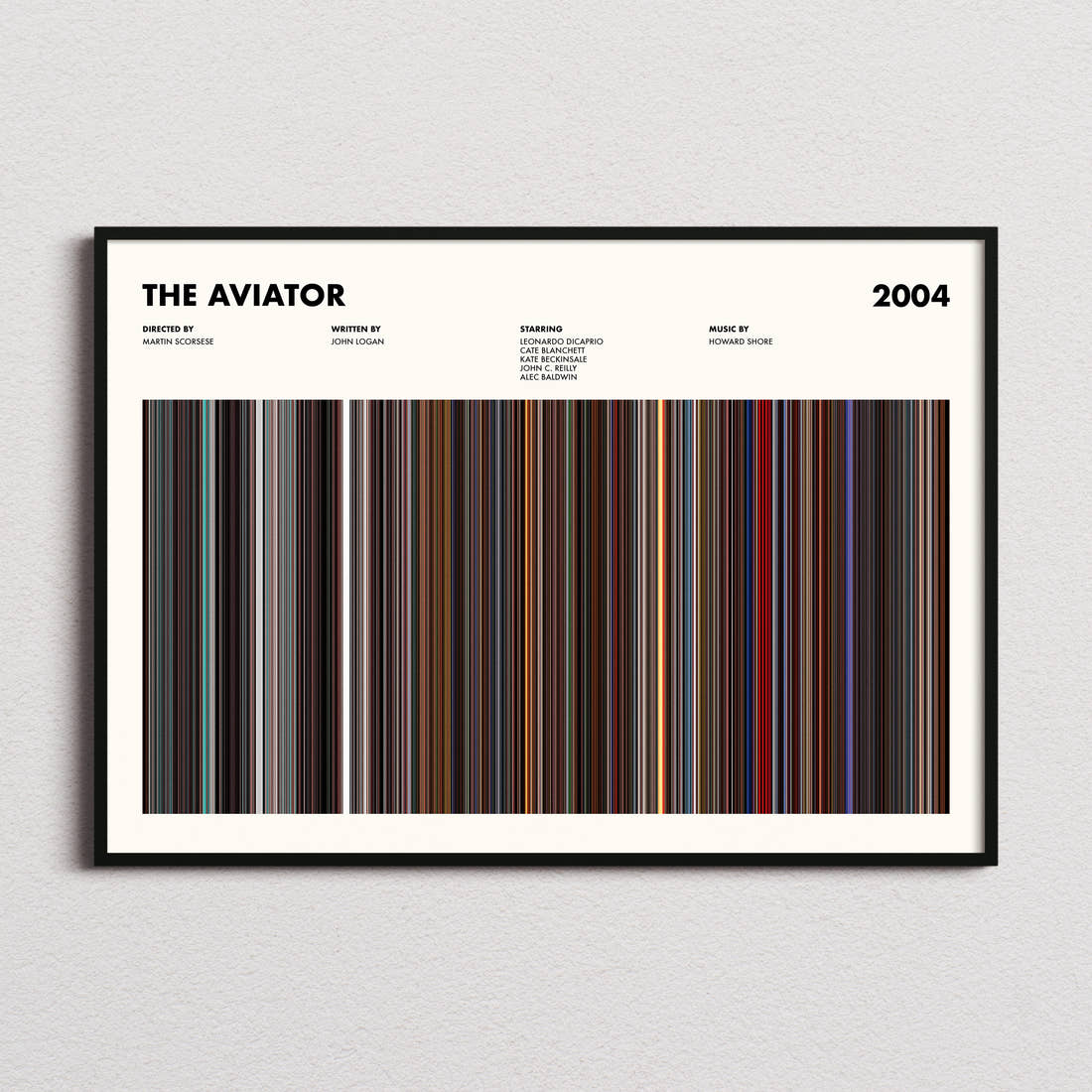 The Aviator Movie Barcode Poster