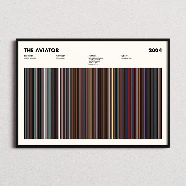 The Aviator Movie Barcode Poster