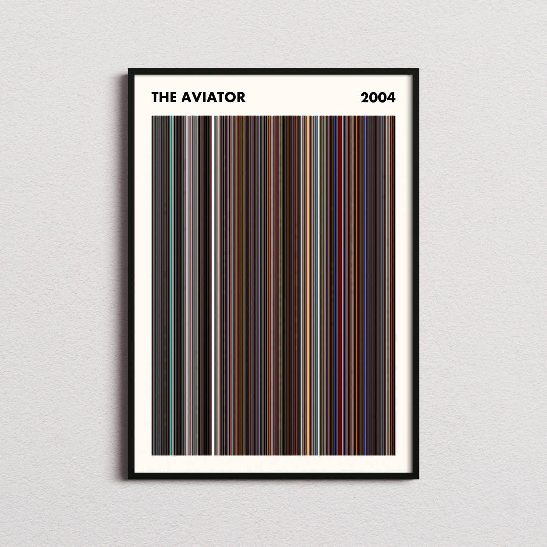 The Aviator Movie Barcode Poster - Simplified