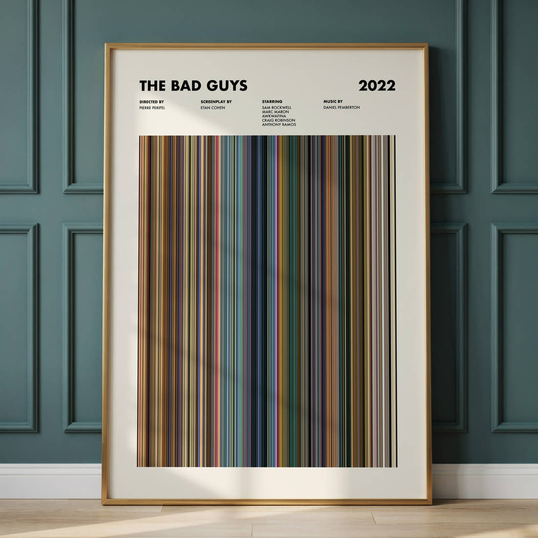 The Bad Guys Movie Barcode Poster