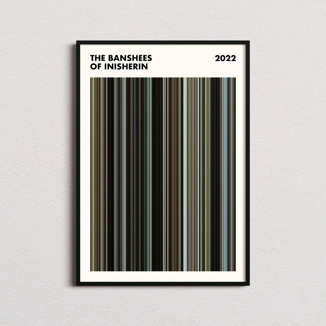 The Banshees of Inisherin Movie Barcode Poster - Simplified