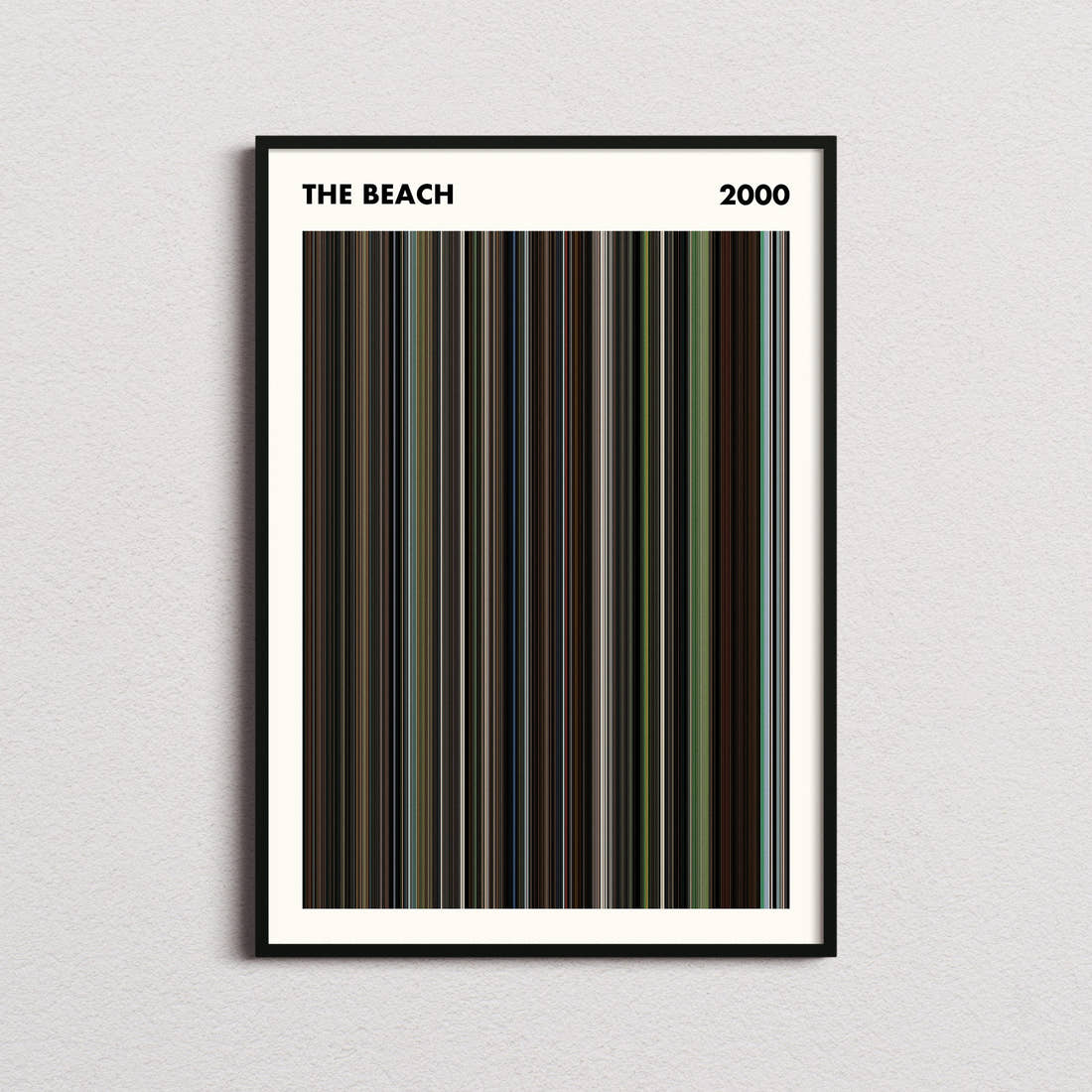 The Beach Movie Barcode Poster - Simplified