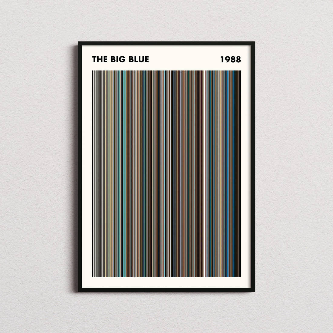 The Big Blue Movie Barcode Poster - Simplified
