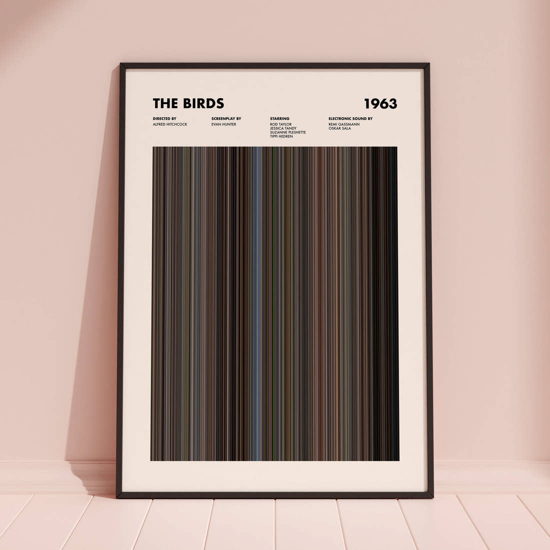 The Birds Movie Barcode Poster