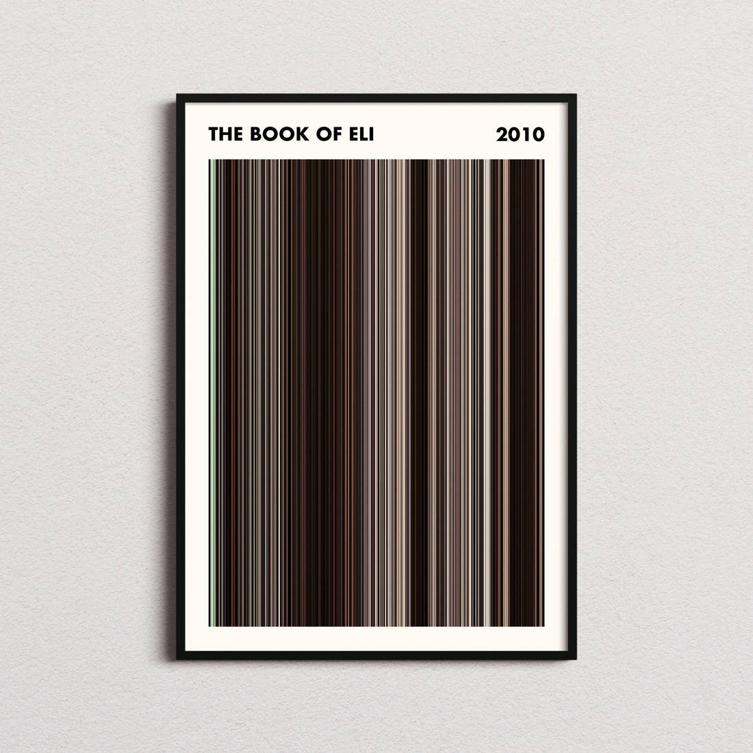 The Book of Eli Movie Barcode Poster - Simplified