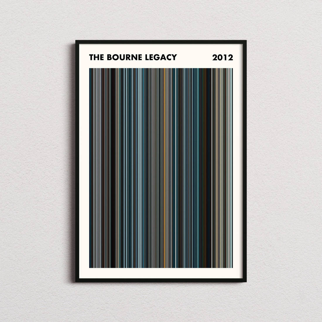 The Bourne Legacy Movie Barcode Poster - Simplified