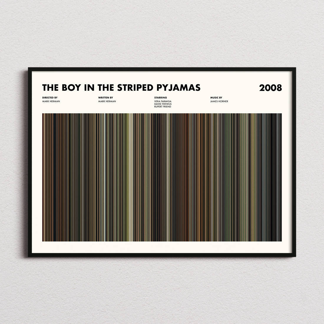 The Boy in the Striped Pyjamas Movie Barcode Poster