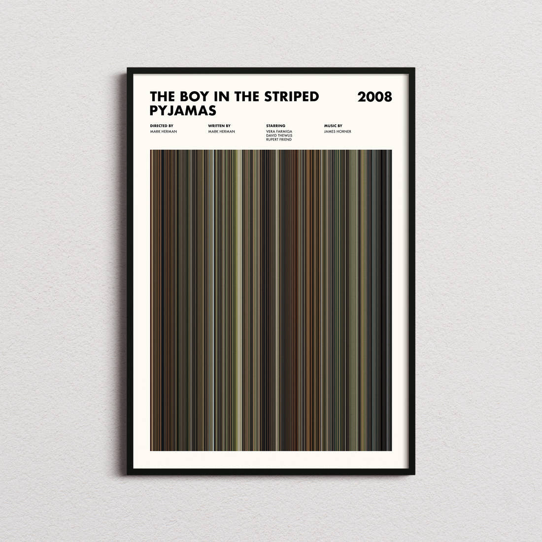 The Boy in the Striped Pyjamas Movie Barcode Poster