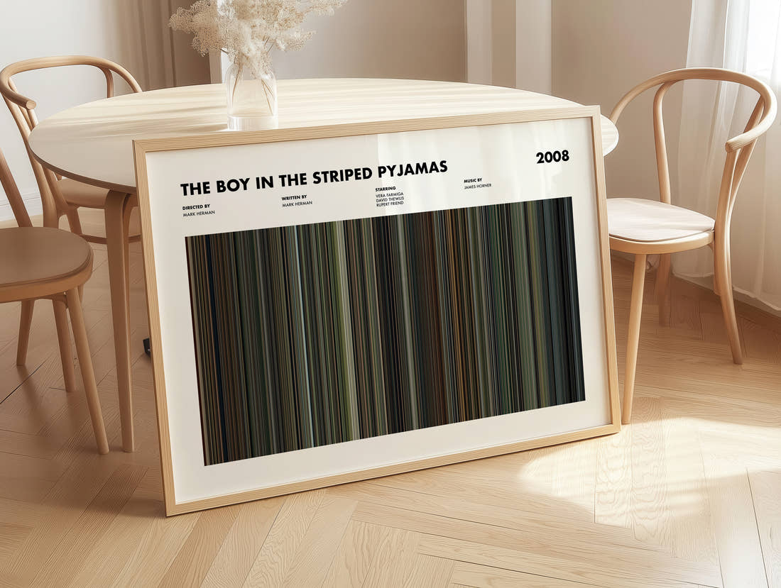 The Boy in the Striped Pyjamas Movie Barcode Poster