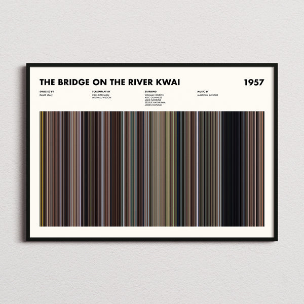 The Bridge on the River Kwai Movie Barcode Poster