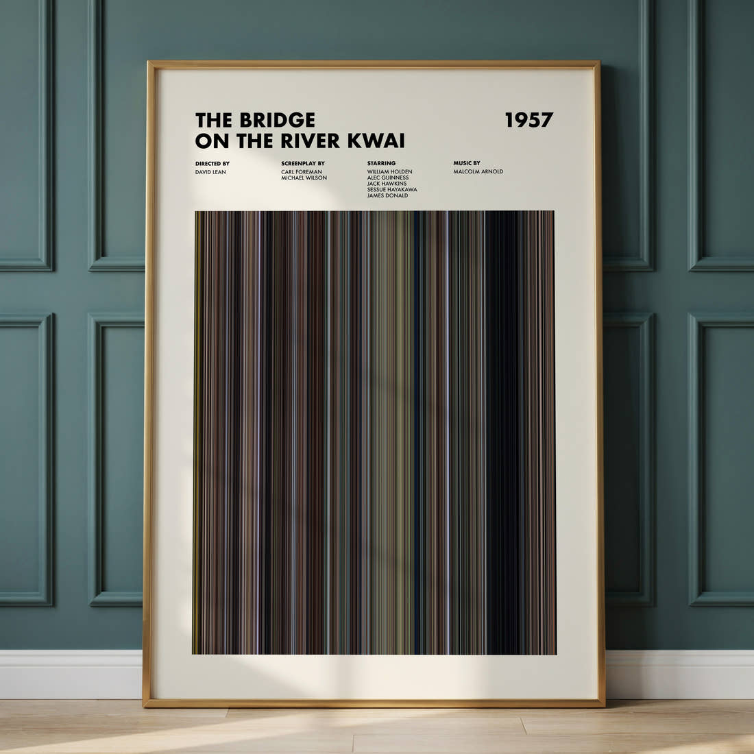 The Bridge on the River Kwai Movie Barcode Poster