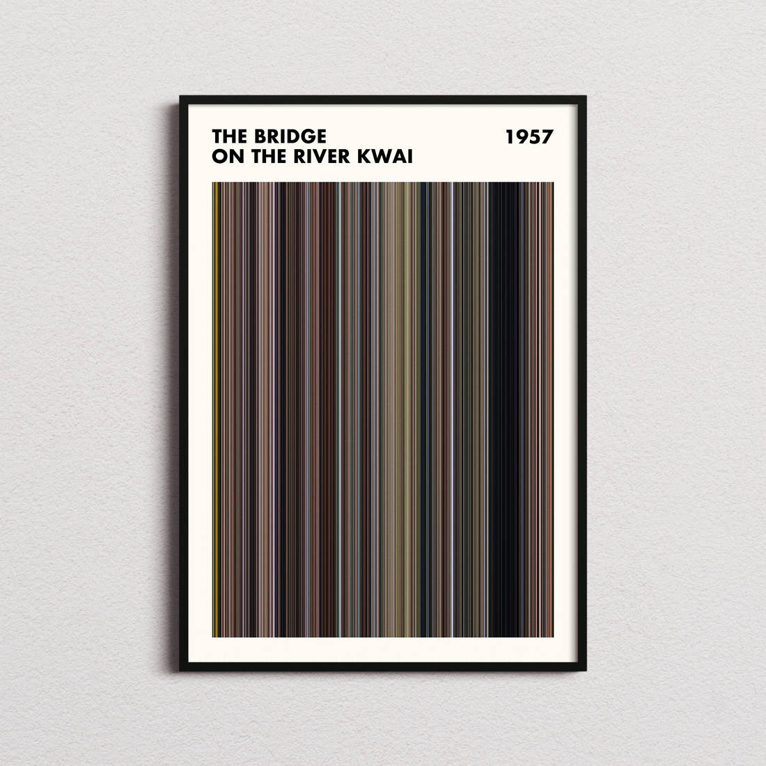 The Bridge on the River Kwai Movie Barcode Poster - Simplified