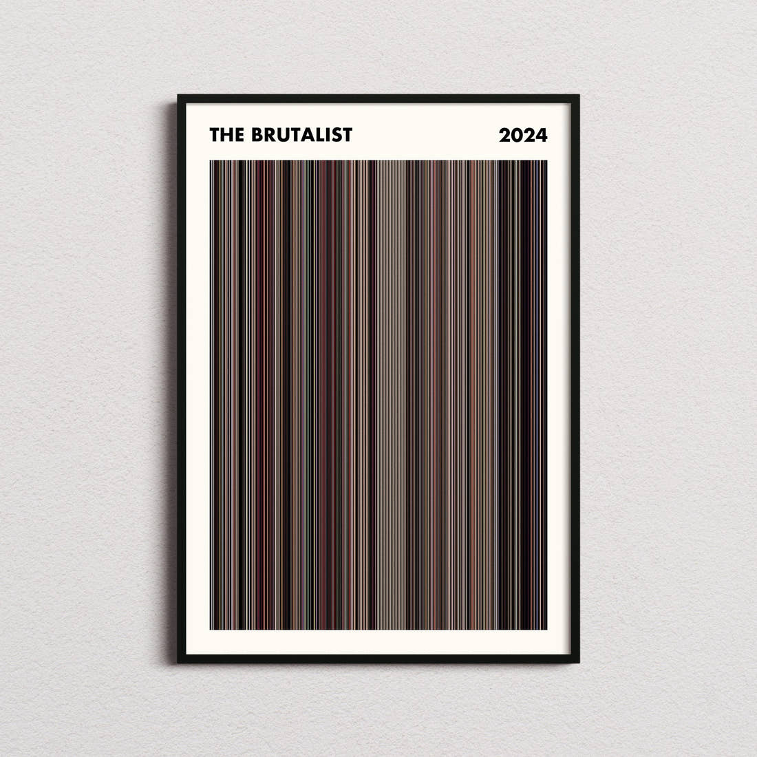 The Brutalist Movie Barcode Poster - Simplified