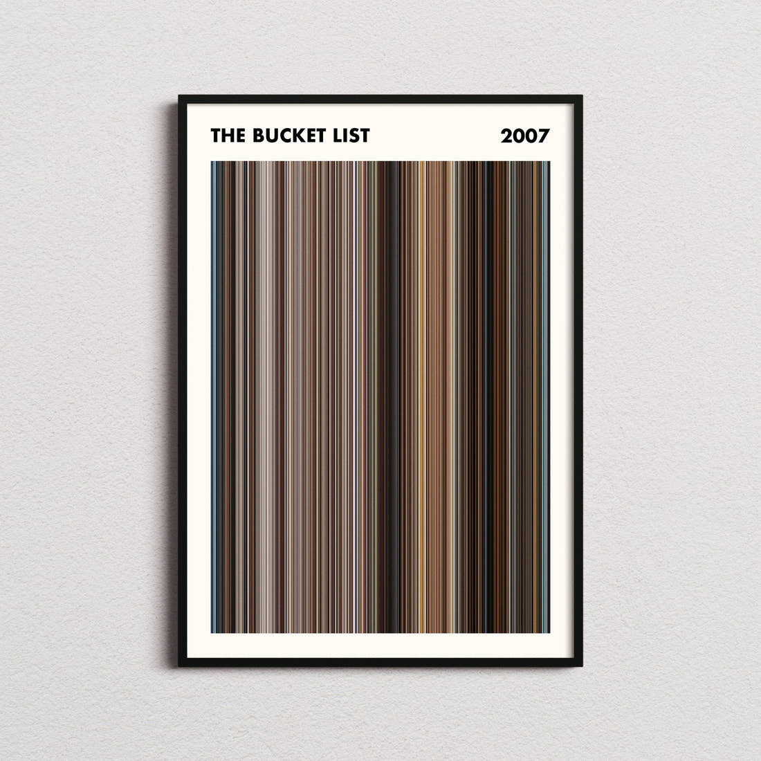 The Bucket List Movie Barcode Poster - Simplified