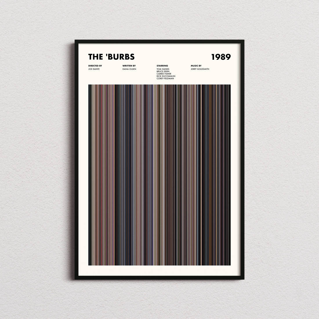 The 'Burbs Movie Barcode Poster