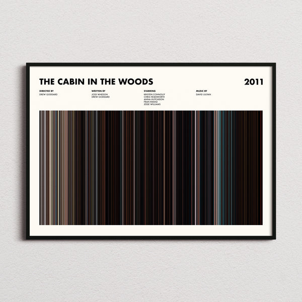 The Cabin in the Woods Movie Barcode Poster