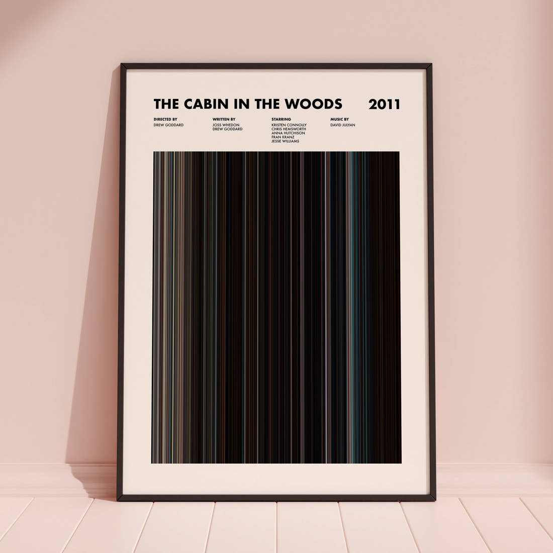 The Cabin in the Woods Movie Barcode Poster