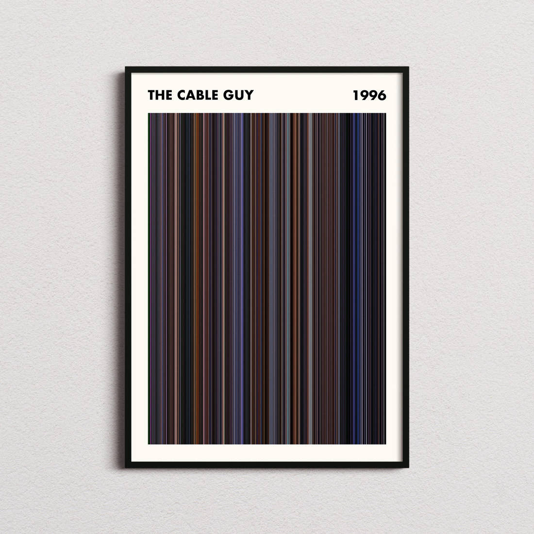 The Cable Guy Movie Barcode Poster - Simplified