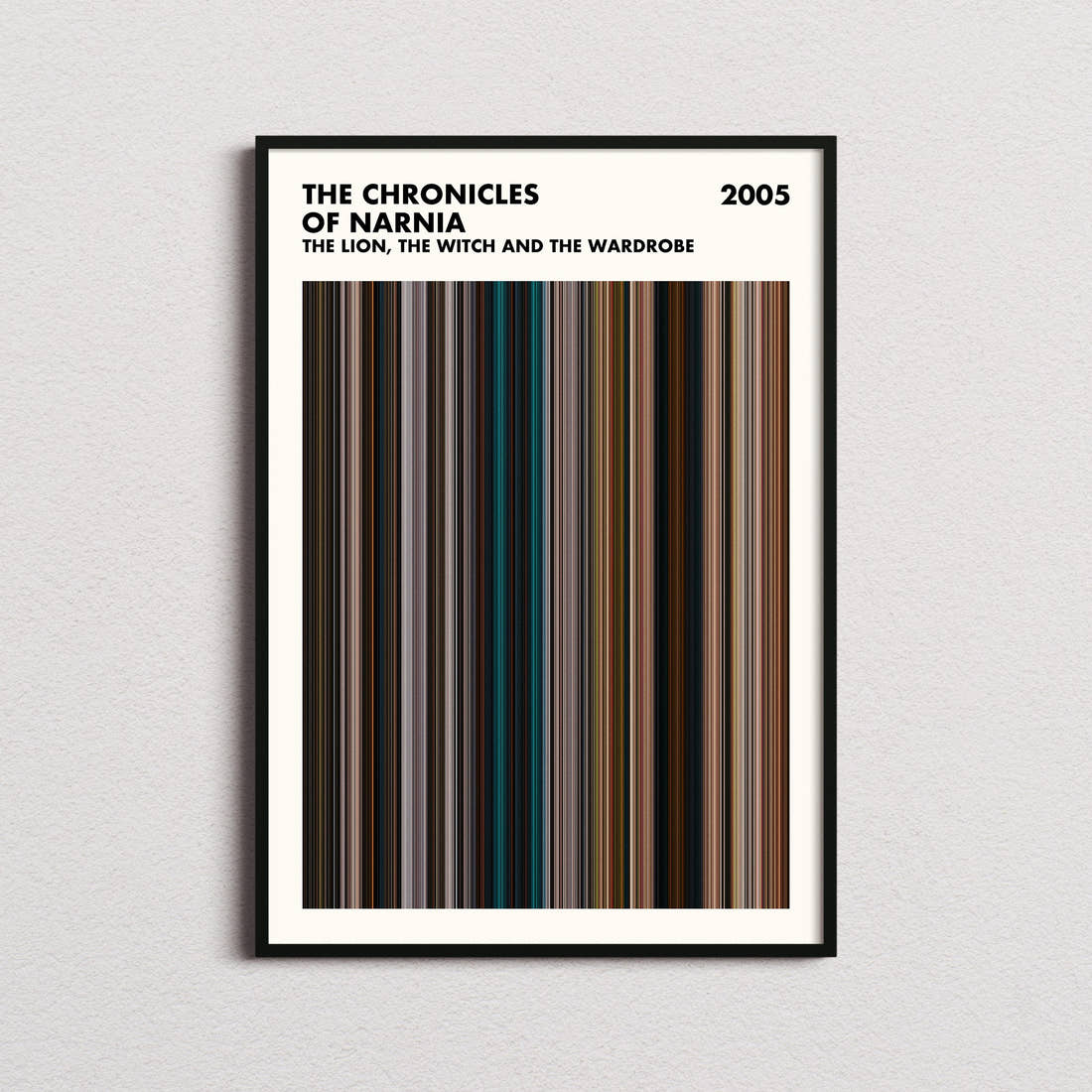 The Chronicles of Narnia: The Lion, the Witch and the Wardrobe Movie Barcode Poster - Simplified
