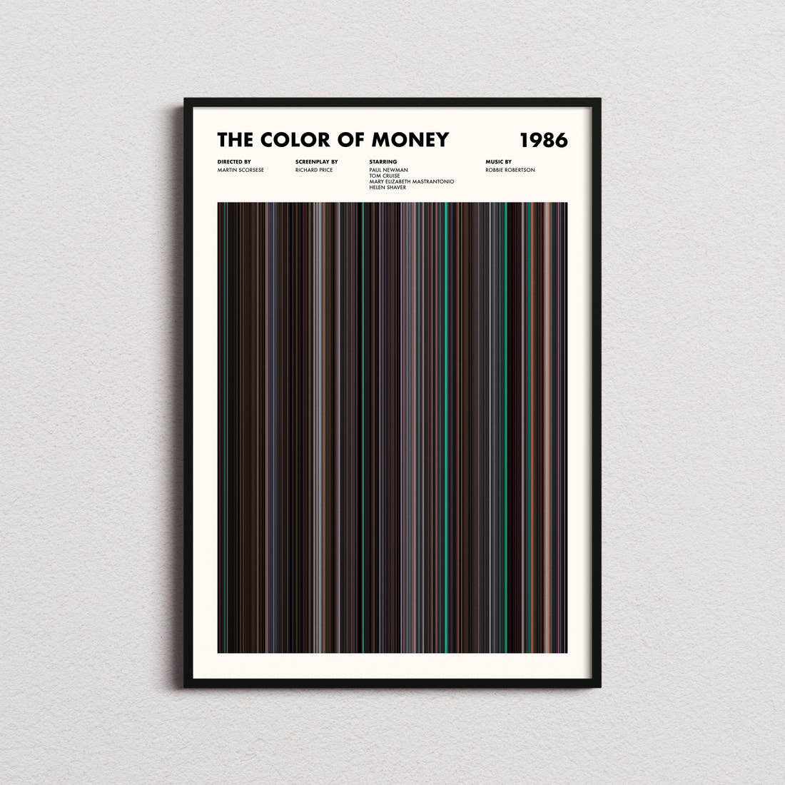 The Color of Money Movie Barcode Poster