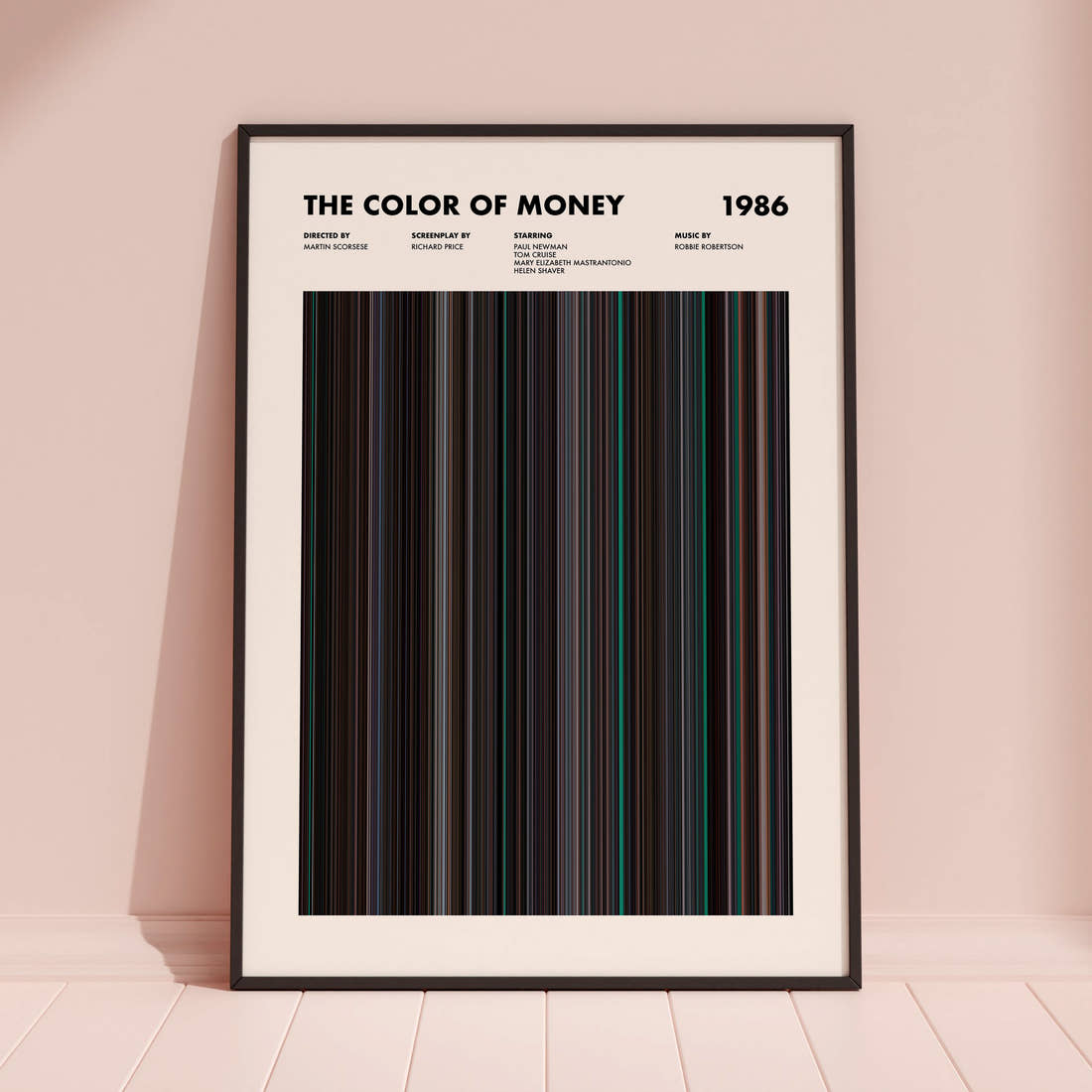 The Color of Money Movie Barcode Poster
