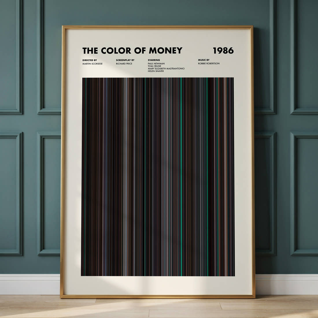 The Color of Money Movie Barcode Poster