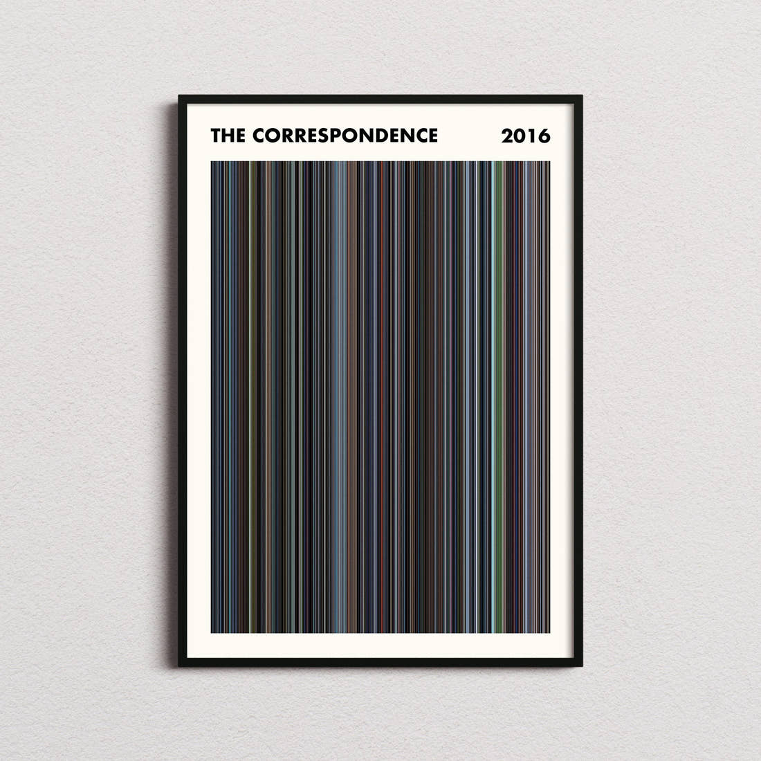 The Correspondence Movie Barcode Poster - Simplified