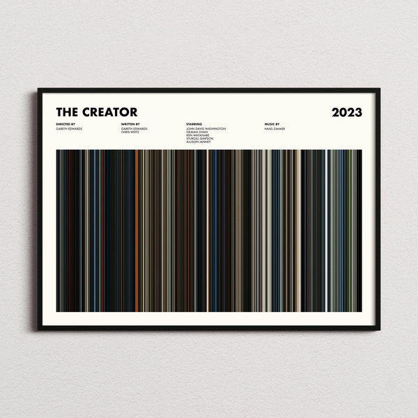 The Creator Movie Barcode Poster