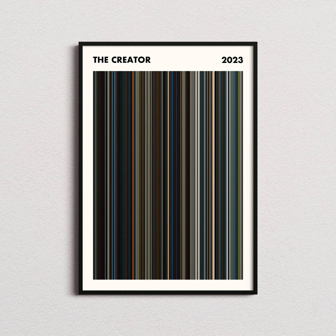 The Creator Movie Barcode Poster - Simplified