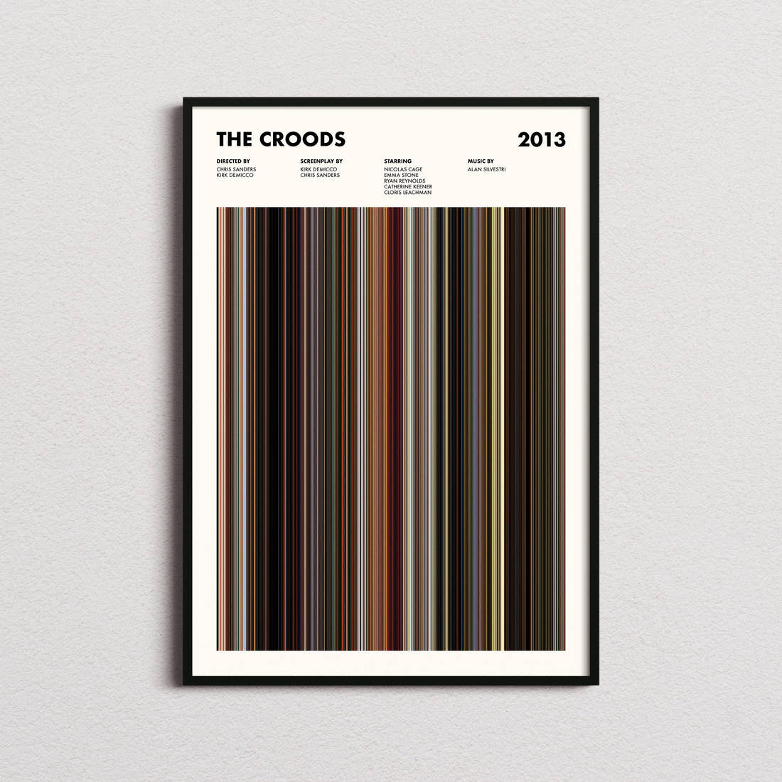 The Croods Movie Barcode Poster